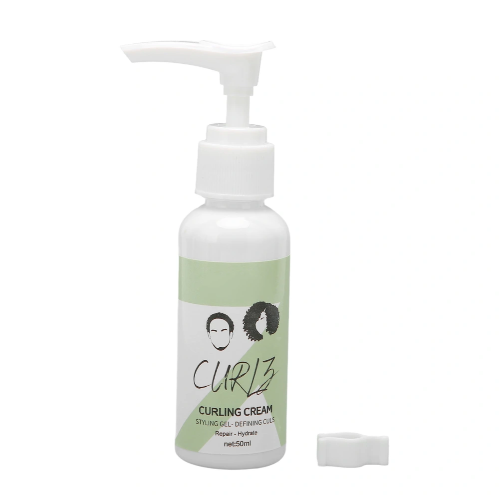 Curl Hair Defining Cream Moisturizing Smoothing Enhance Thickness Fluffy Hair Styling Gel 50ml