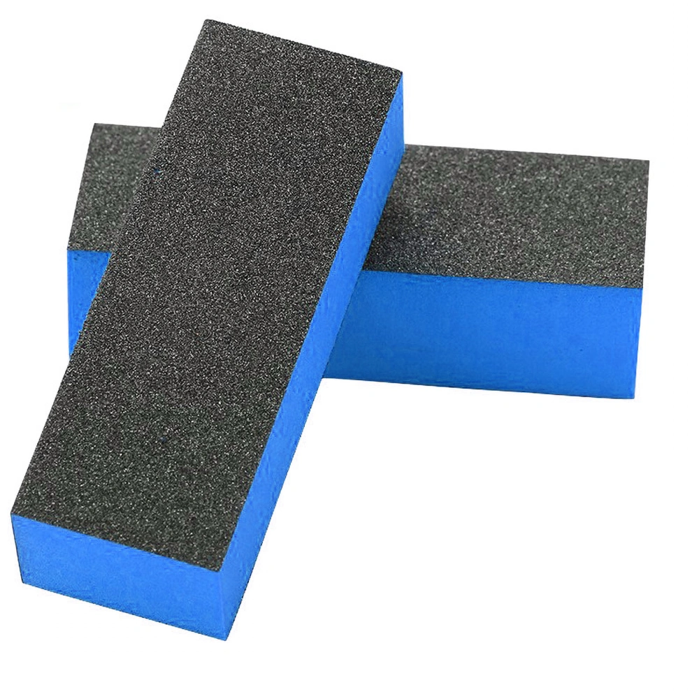 Nail Buffers 3 Sides Black Durable Washable Portable EVA Material Nail Sanding Blocks for Professionals FamiliesBlue