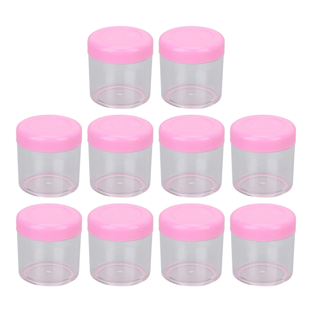 10pcs 0.7oz Plastic Cosmetic Jar Portable Leakproof Empty DIY Beauty Products Cream Container