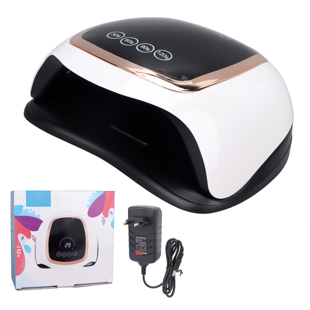 168W UV LED Nail Dryer 42pcs Light Chips 4 Timing Detachable Bottom Nail Polish Curing Lamp 100‑240VEU Plug