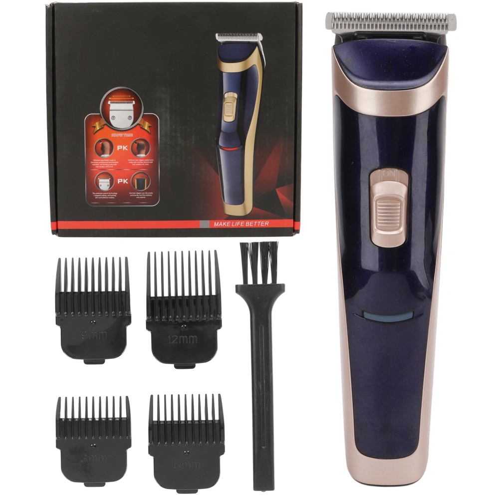 Electric Hair Trimmer Stainless Steel Blade 4 Guide Combs Professional Haircut Grooming Clipper 220‑240V