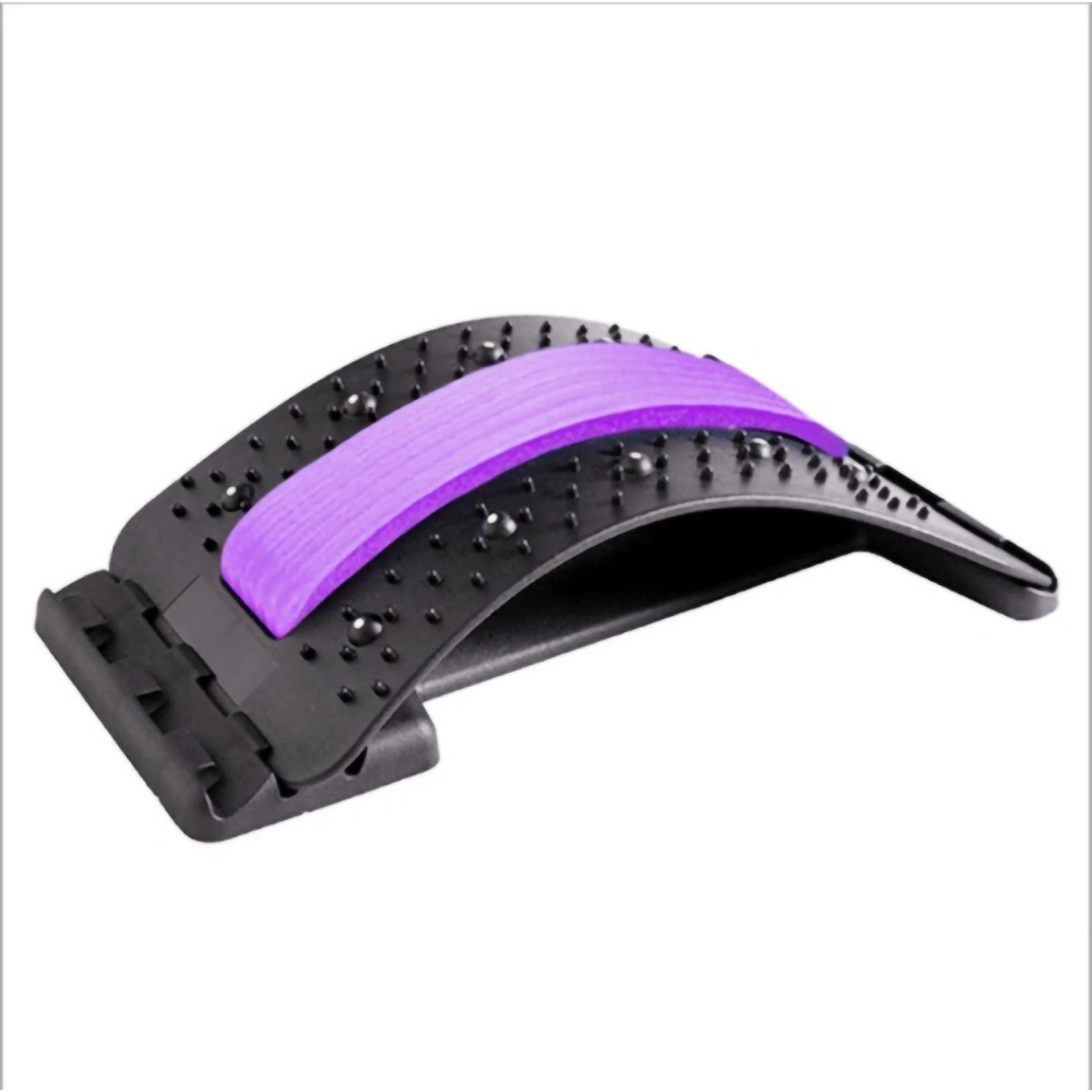 Lumbar Back Pain Relief Device Back Stretcher Multi Level Lumbar Support Stretcher Spinal with Magnetic TherapyPurple