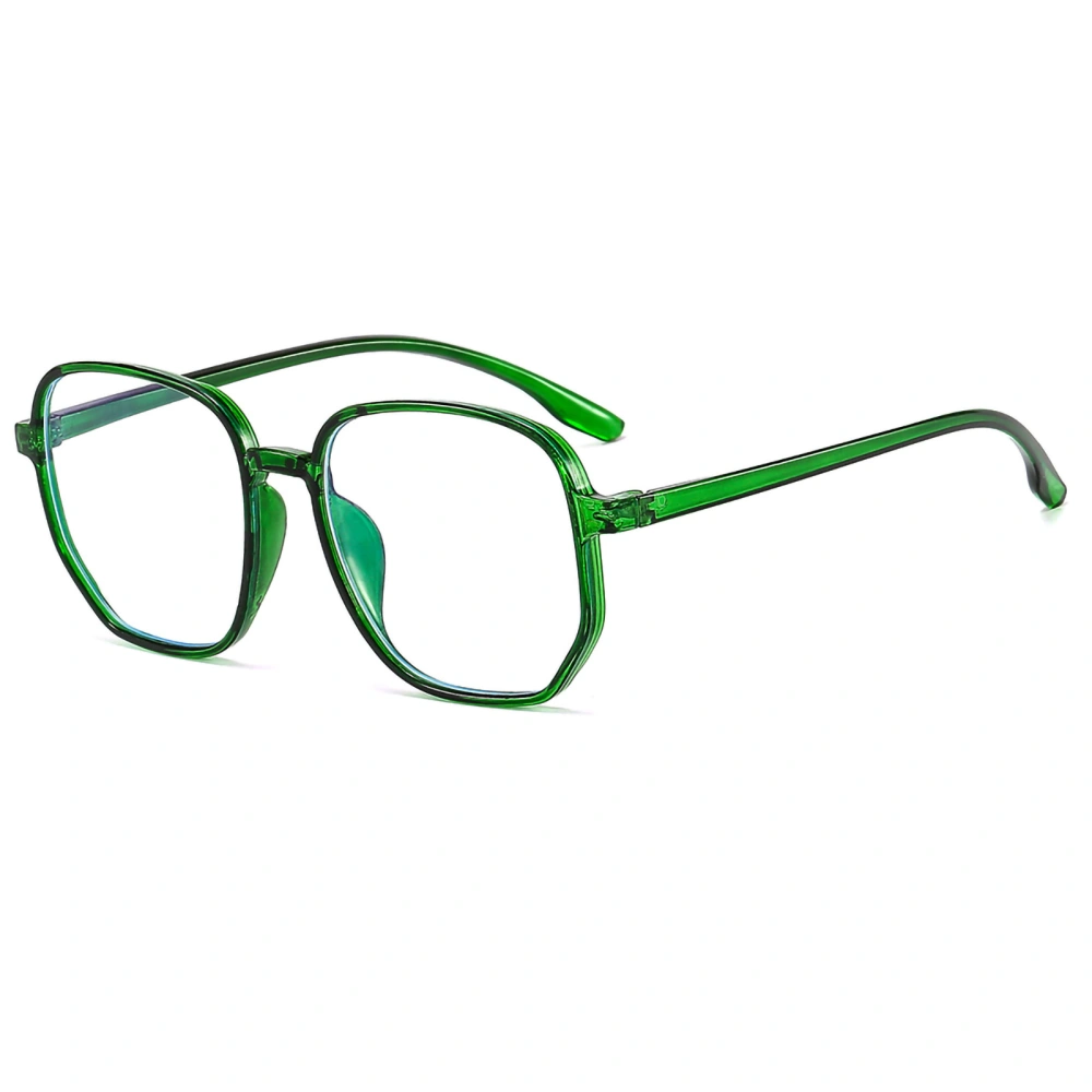 Eyeglass Blue Light Blocking Trend Polygon Lightweight Transparent Spectacle for Men WomenGreen