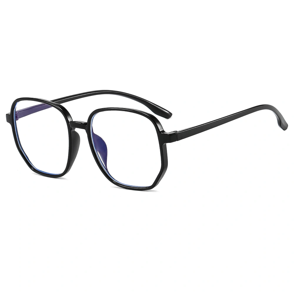 Eyeglass Blue Light Blocking Trend Polygon Lightweight Transparent Spectacle for Men WomenBlack