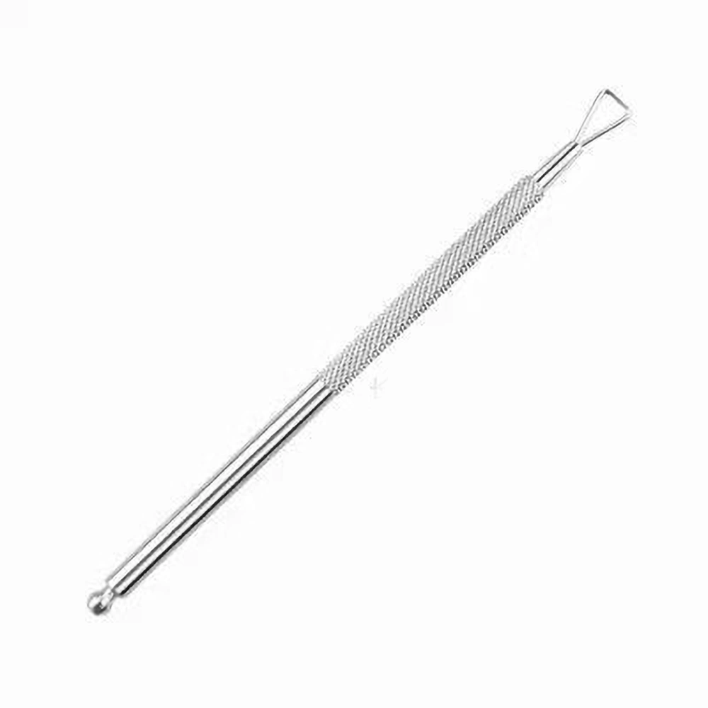 Nail Gel Scraper Stainless Steel Professional Cuticle Pusher Remover Manicure Cleaner Tool for Fingernail ToenailBall Head (12.6cm/4.9in)