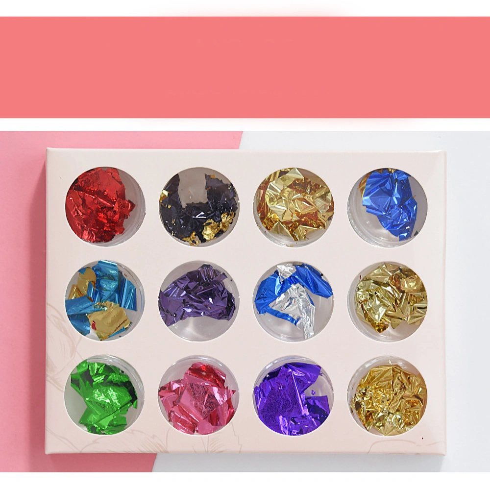 Nail Foil Flakes Anti Oxidation Portable DIY Nail Art Decoration for Nail Design Makeup Resin Making3