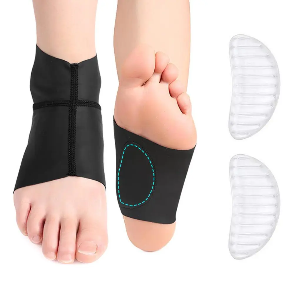 Arch Support Brace for Men and Women Breathable Ankle Sleeve with Arch Support Ankle Protector Wrap with Gel Pads for Plantar Fasciitis Heel Spurs