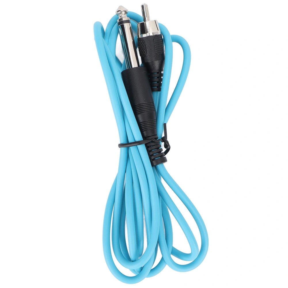 5.9ft RCA Tattoo Clip Cord Professional Flexible Silicone Tattoo Machine Clip Cord AccessoriesBlue