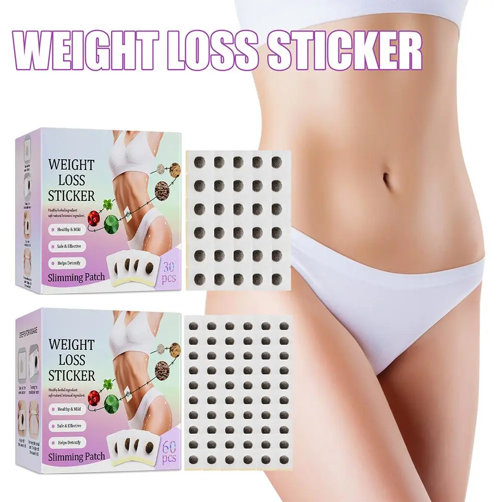 60Pcs Weight Loss Navel Sticker Slim Detox Adhesive Sheet Fat Burning Slimming Patch