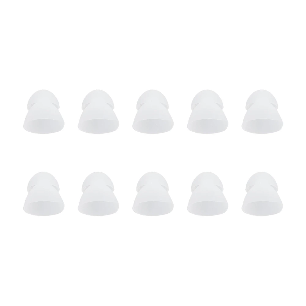 10Pcs/Set Hearing Aid Domes 10mm Double Bass Domes Silicone Earplugs Replacement for Hearing AmplifiersWhite