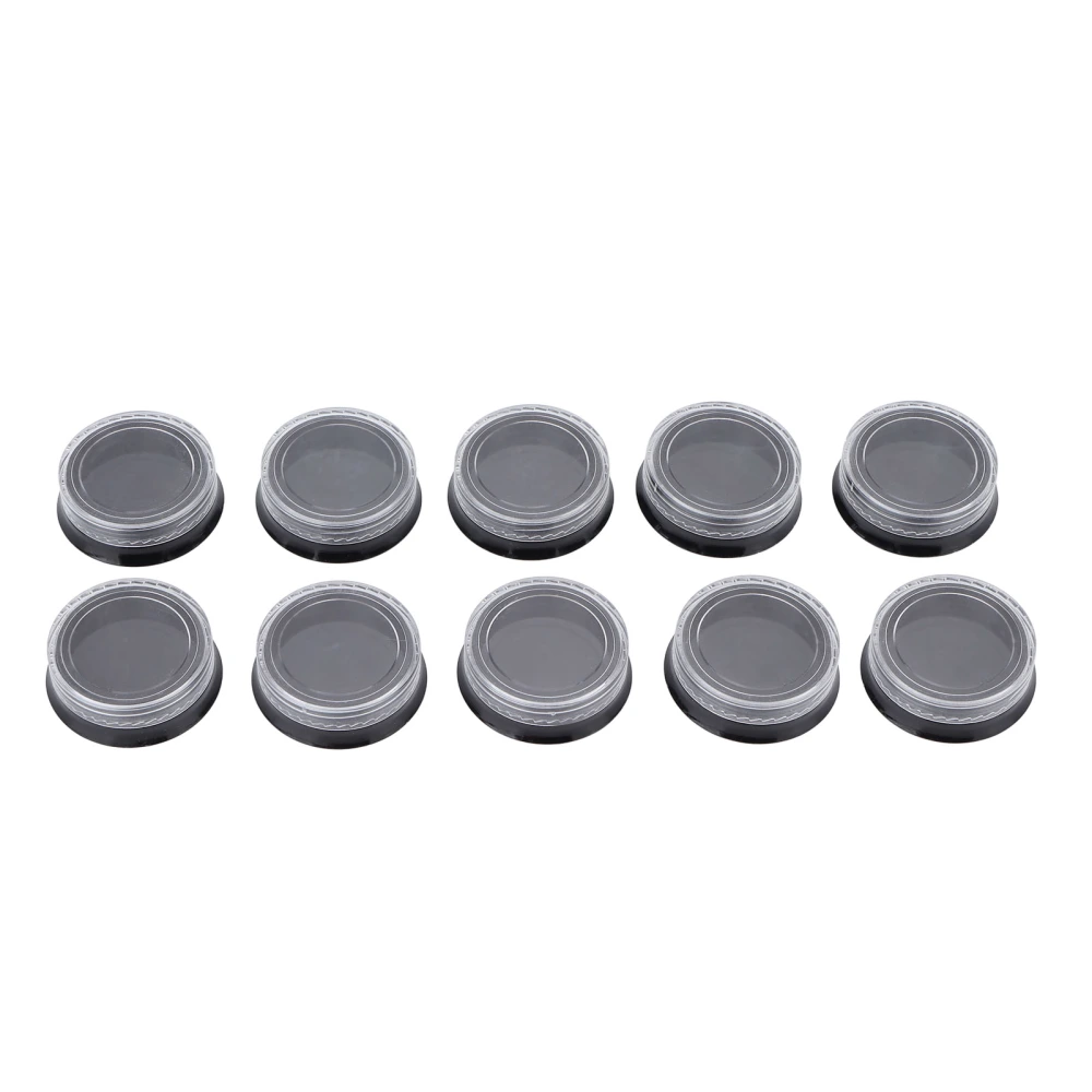 10pcs Nail Art Storage Jars Plastic Cosmetic Sample Containers for Beads Jewelry Eye Shadow Powder Honey Coffee