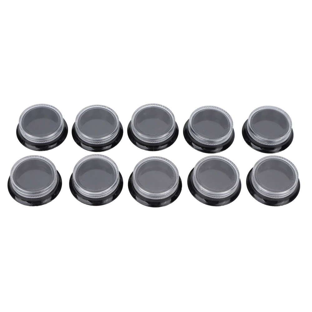 10pcs Nail Art Jars Plastic Empty Cosmetic Sample Containers for Eye Shadow Powder Beads Earrings Pills