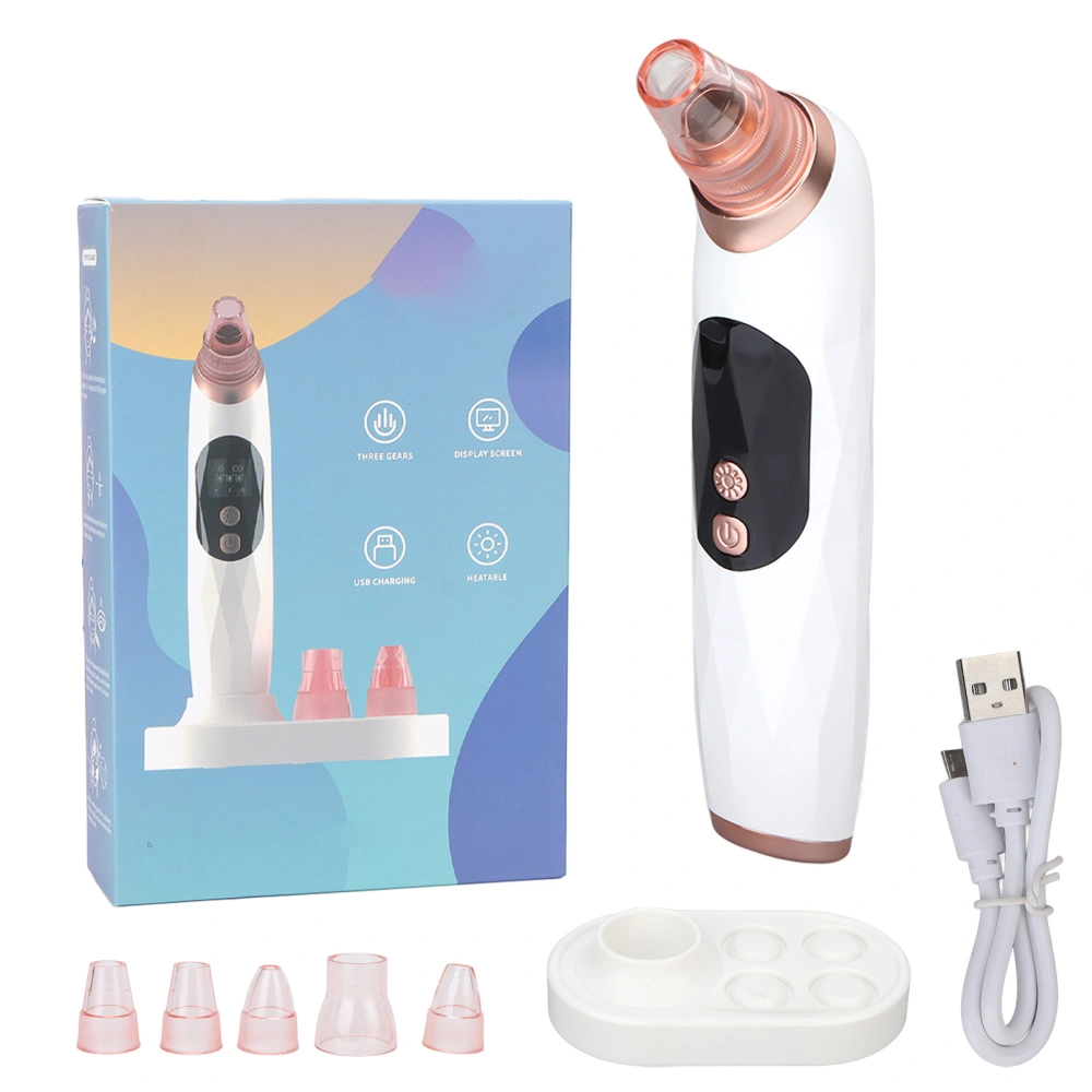 Electric Blackhead Remover White Blackhead Vacuum Pore Cleaner Comedone Extractor with 3 Gears