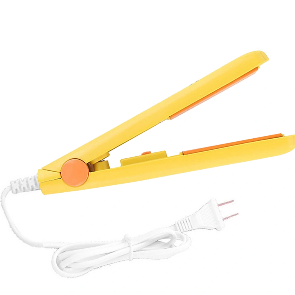 Curling Iron Professional Portable Fast Heating Hair Straightener Curler Hair Styling ToolYellow