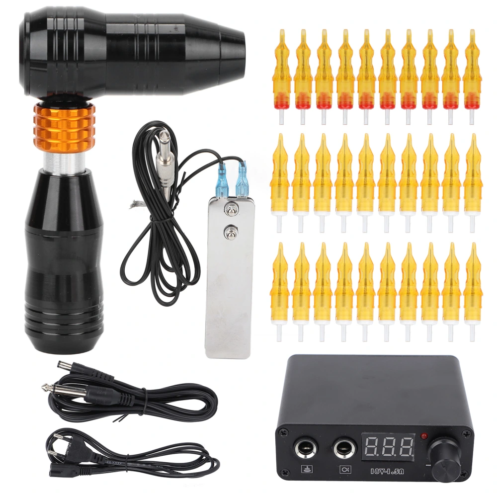 Rotary Tattoo Machine Kit Tattoo Motor Gun Power Supply Foot Pedal Tattoo Needle Clip Cord Set (100‑)