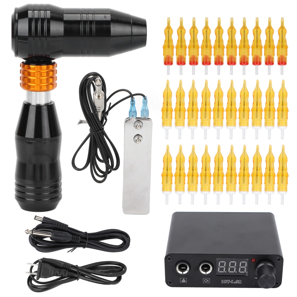 Rotary Tattoo Machine Kit Tattoo Motor Gun Power Supply Foot Pedal Tattoo Needle Clip Cord Set (100‑)