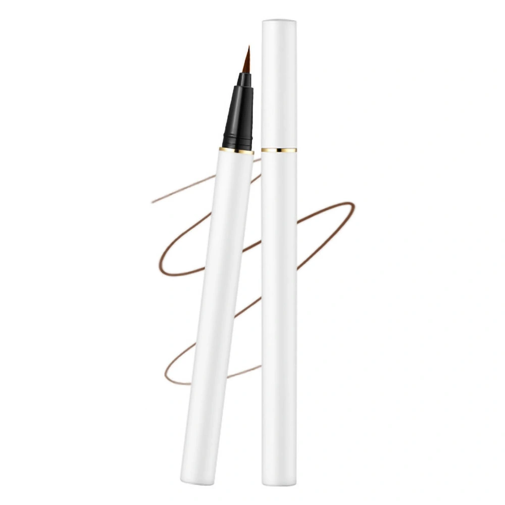 Eyeliner Pen Quick Drying Waterproof Long Lasting All Day Liquid Eyeliner for WomenWhite 02# Brown