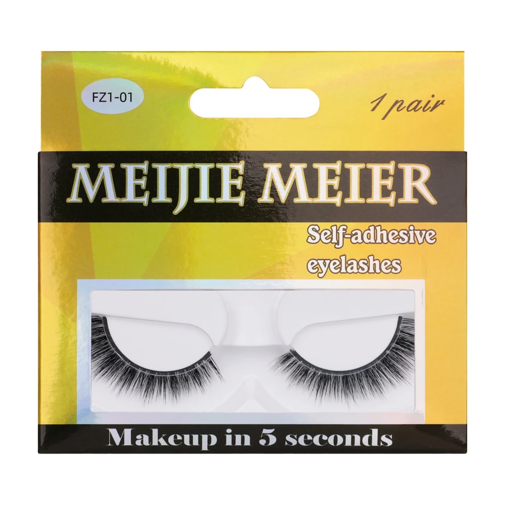 False Eyelashes Self Adhesive Natural Glue Free Easy Removal Fake Eyelashes for MakeupFZ1-01