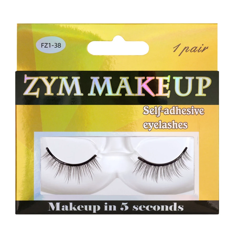 False Eyelashes Self Adhesive Natural Glue Free Easy Removal Fake Eyelashes for MakeupFZ1-38