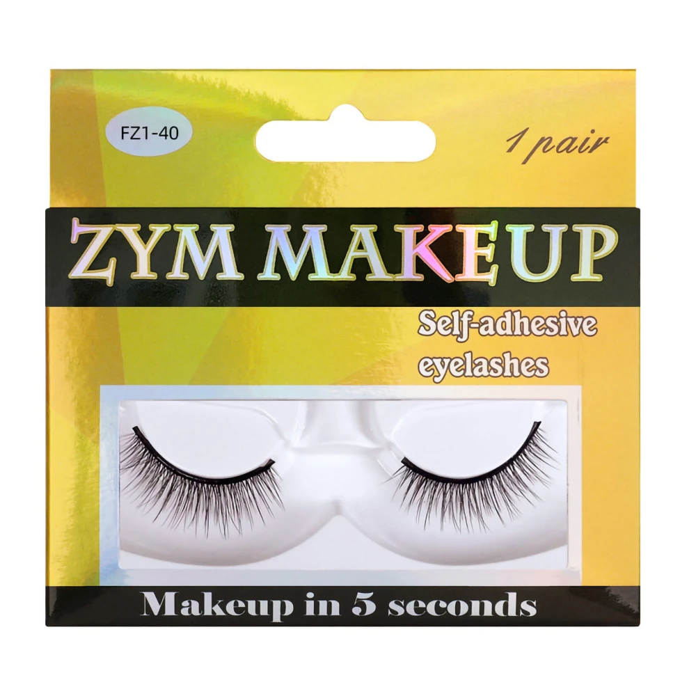 False Eyelashes Self Adhesive Natural Glue Free Easy Removal Fake Eyelashes for MakeupFZ1-40