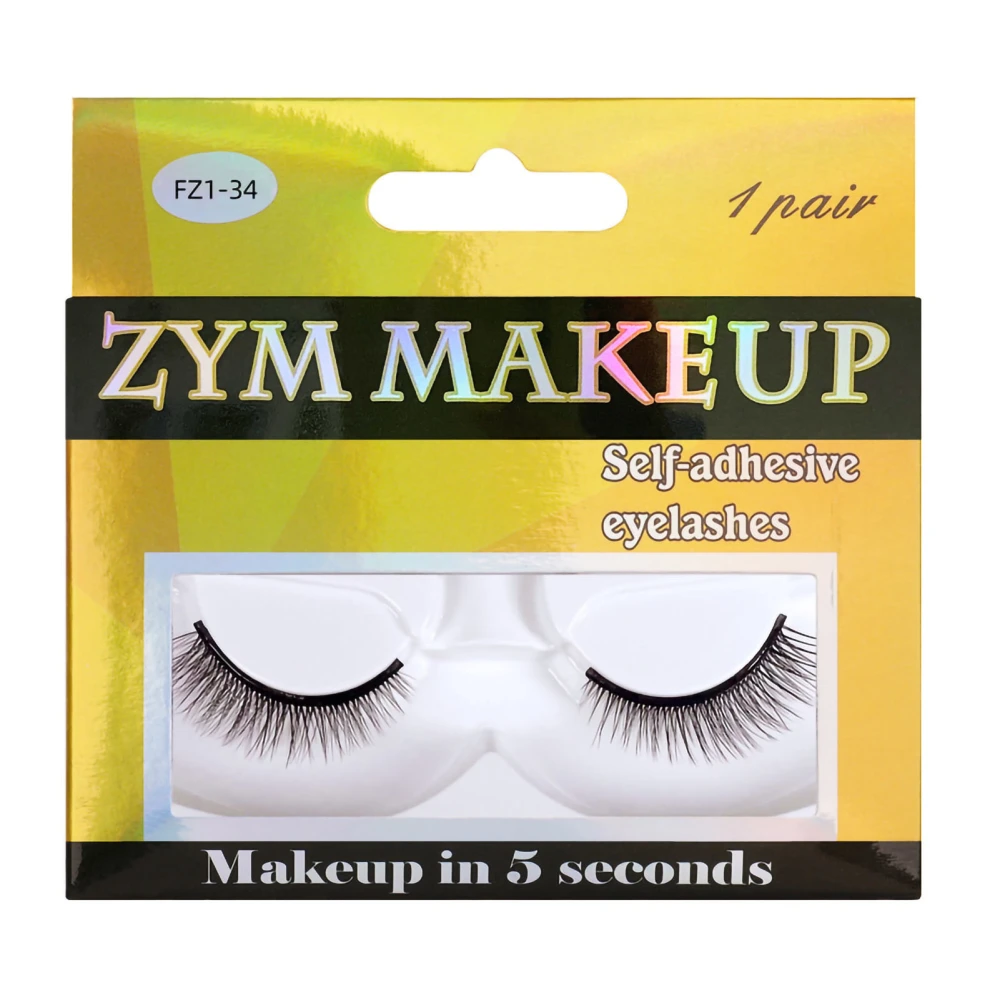 False Eyelashes Self Adhesive Natural Glue Free Easy Removal Fake Eyelashes for MakeupFZ1-34