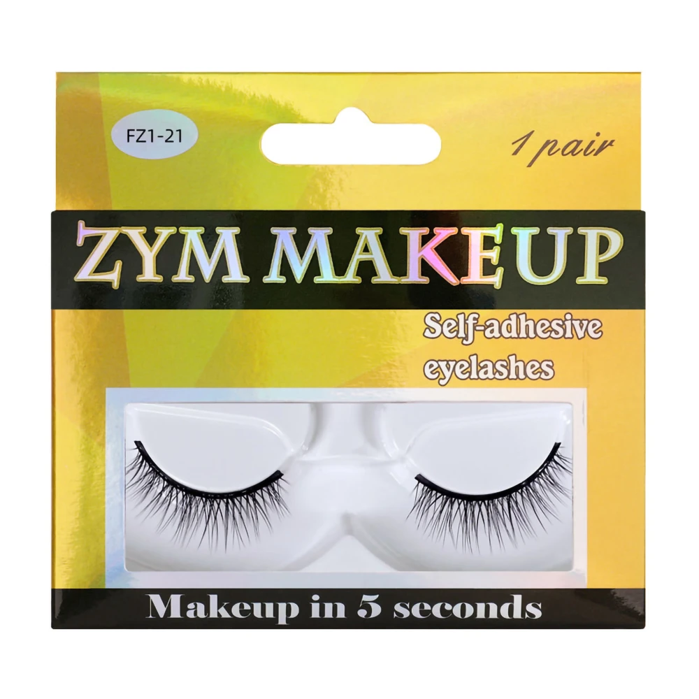 False Eyelashes Self Adhesive Natural Glue Free Easy Removal Fake Eyelashes for MakeupFZ1-21