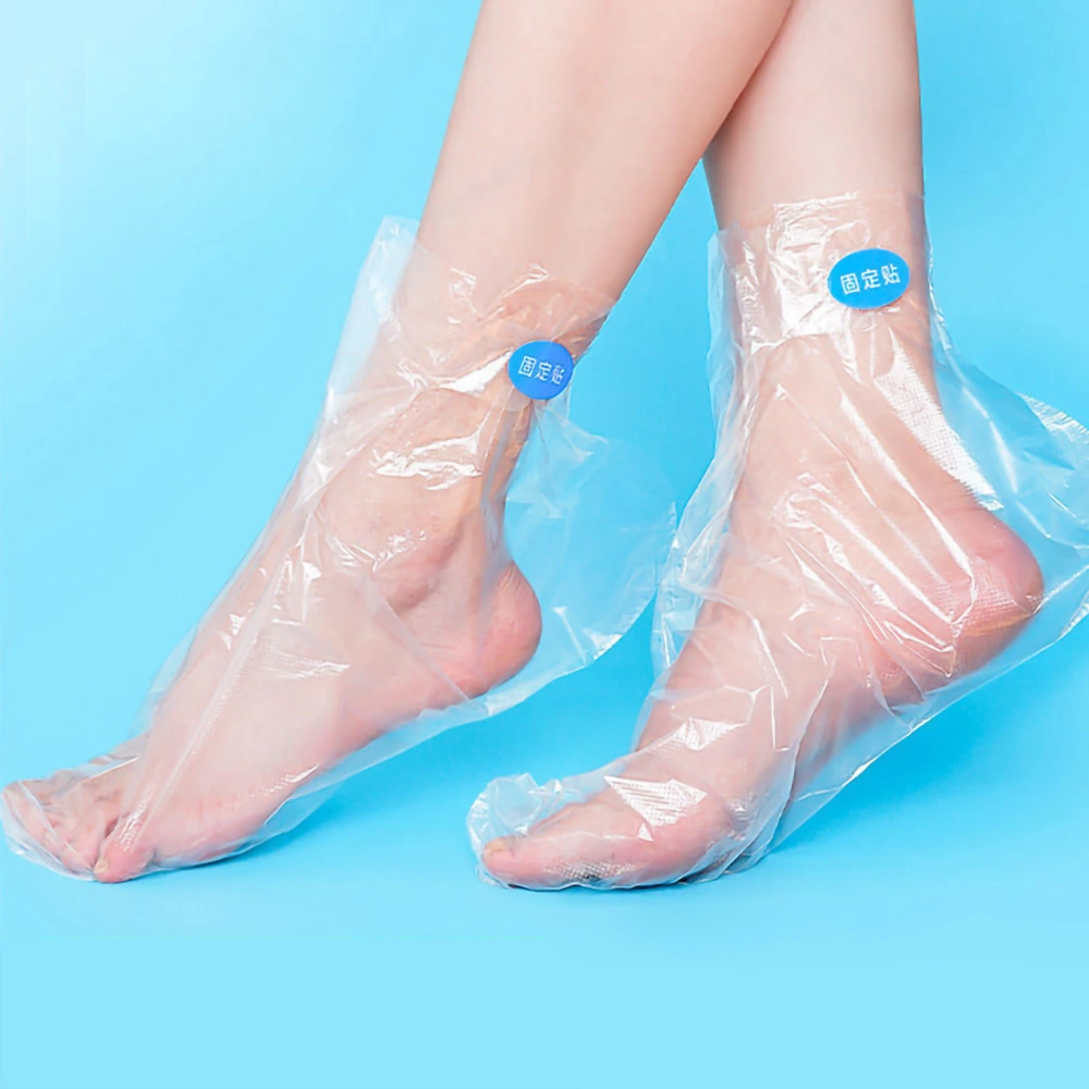 Plastic Hand Gloves Foot Sleeves Disposable Spa Gloves Foot Covers Liners Preventing Dirty for Men Women200pcs Foot