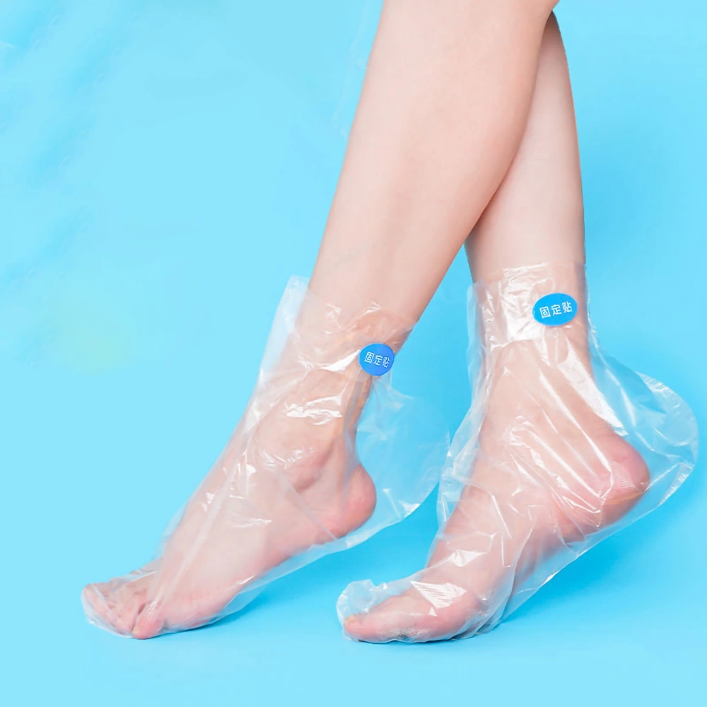 Plastic Hand Gloves Foot Sleeves Disposable Spa Gloves Foot Covers Liners Preventing Dirty for Men Women20pcs Foot