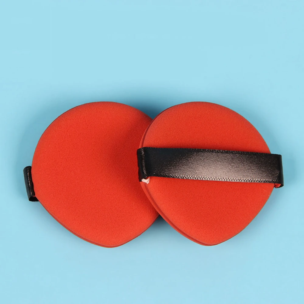 Powder Puff Face Soft Dual Sided Cushion Puff Cosmetic Puff Sponge Powder Wet Dry Makeup ToolRose Red Drop Shaped