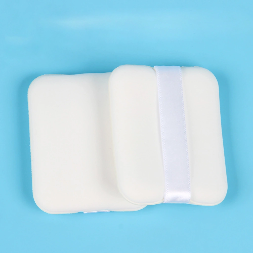 Powder Puff Face Soft Dual Sided Cushion Puff Cosmetic Puff Sponge Powder Wet Dry Makeup ToolWhite Rectangle