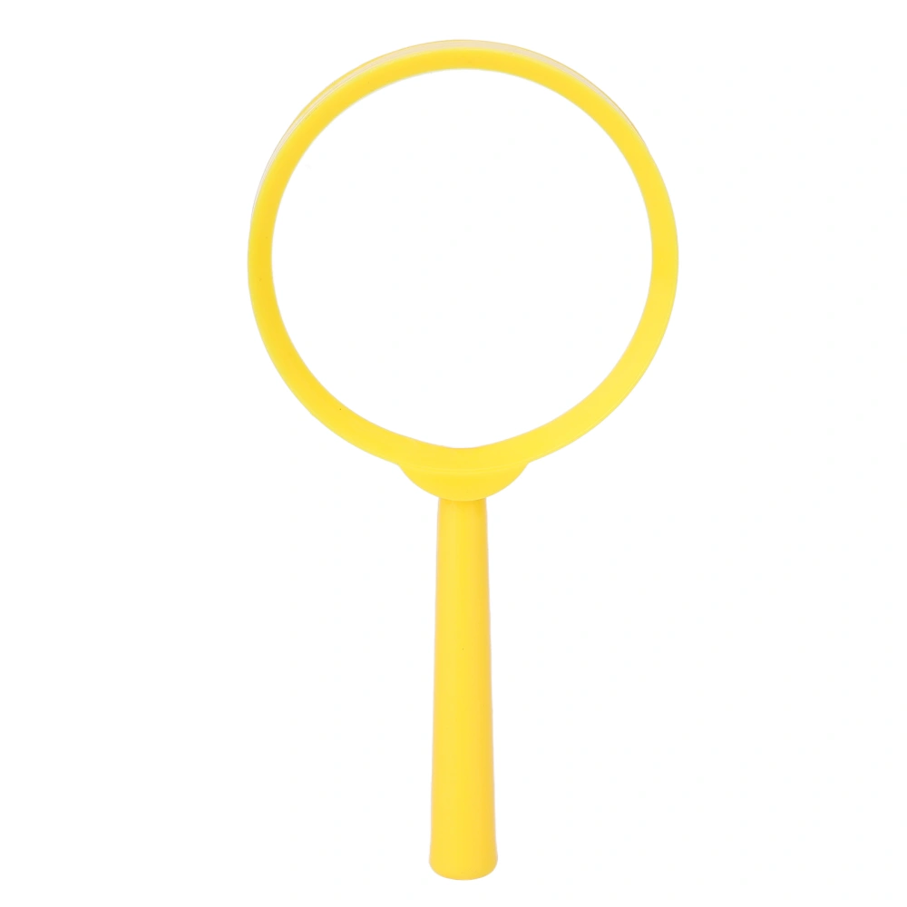 Color Plastic Handle Magnifying Glass Handheld Magnifier for Reading Students ChildrenYellow