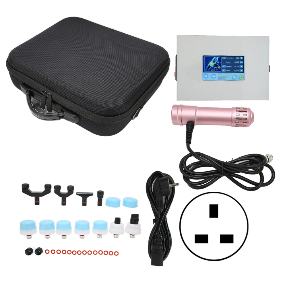 Extracorporeal Shockwave Therapy Machine Adjustable ED Shockwave Treatment Machine Massager 100‑240VUK Plug