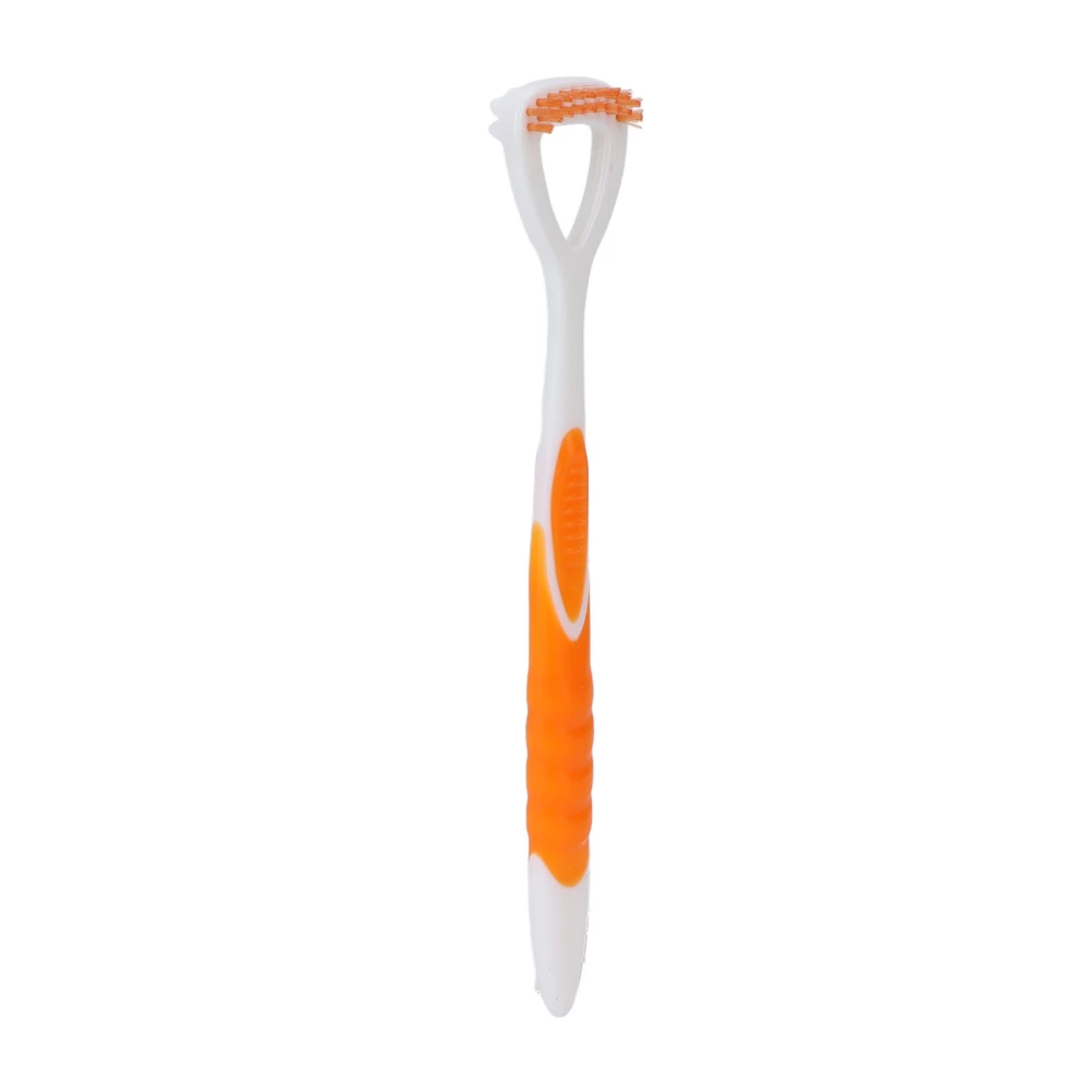 Tongue Scraper Flexible Safe Long Handle Tongue Cleaner Brush Oral Health Cleaning ToolOrange