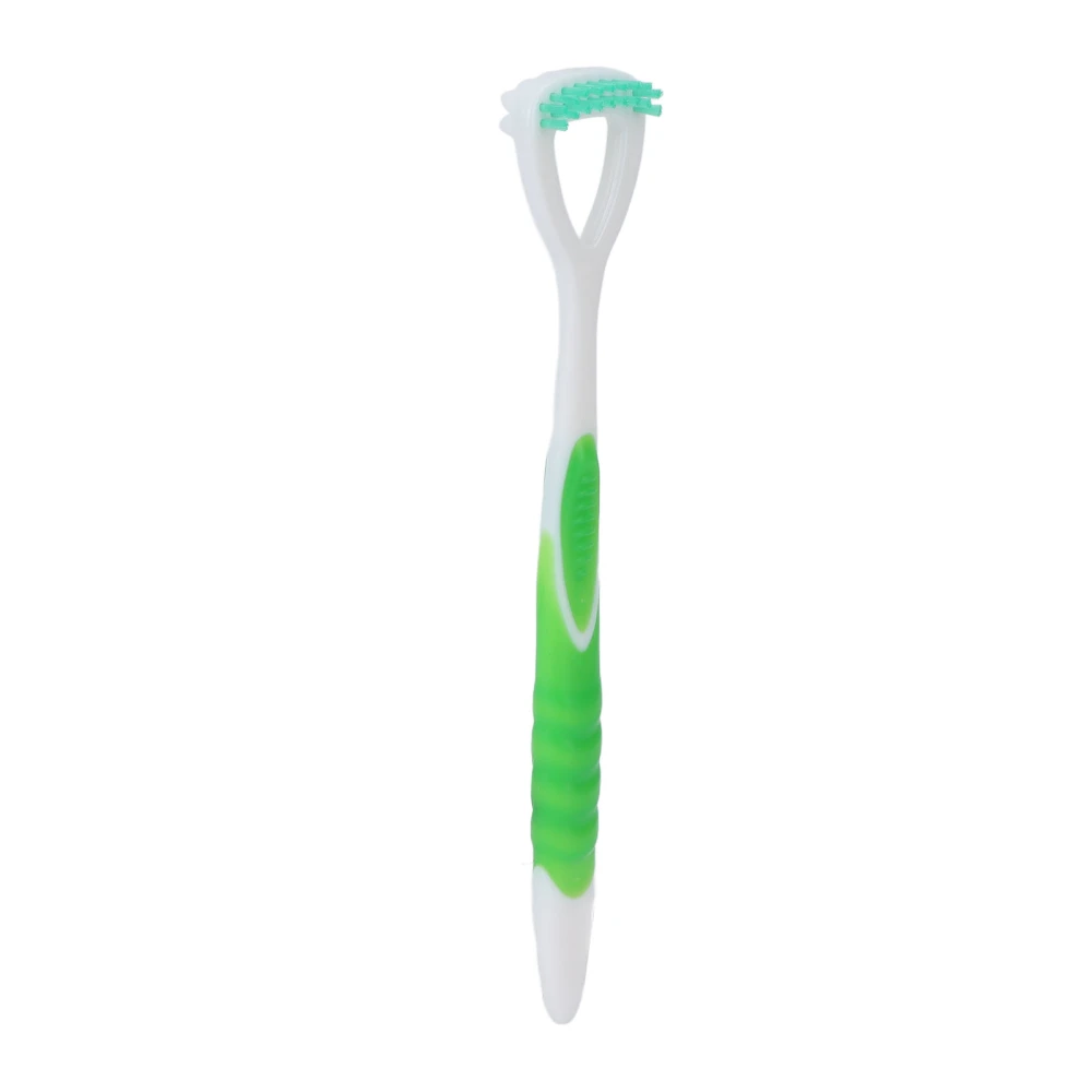 Tongue Scraper Flexible Safe Long Handle Tongue Cleaner Brush Oral Health Cleaning ToolGreen