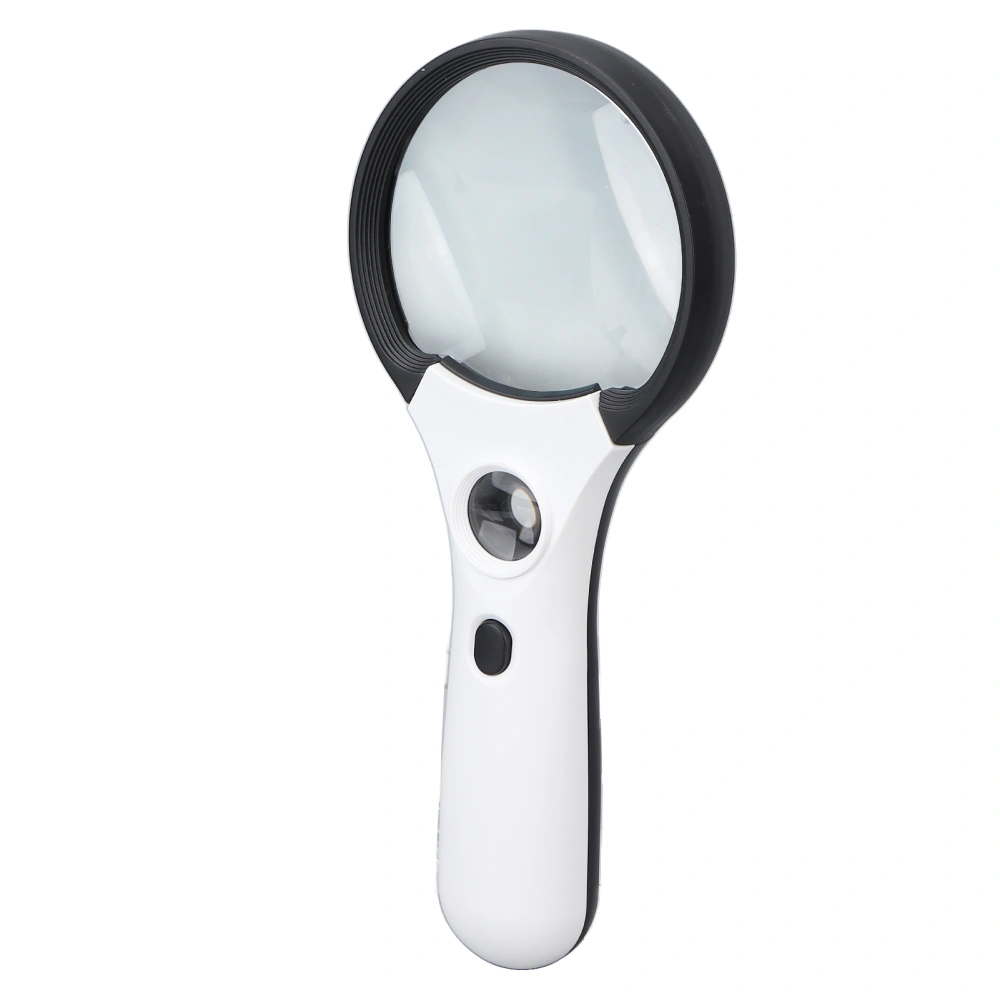 LED Magnifying Glass Good Light Transmittance 4 LEDs High Definition Handheld Magnifying Glass for Reading