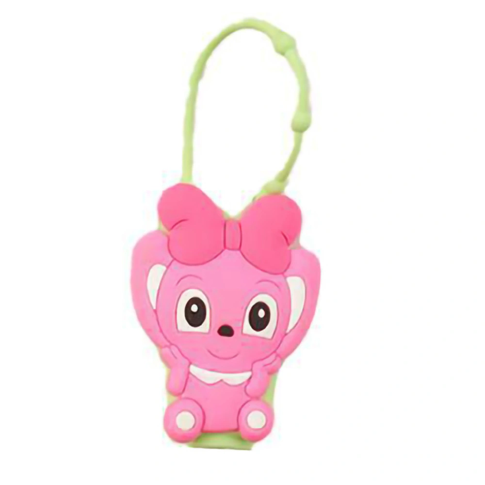 Cartoon Silicone Sleeve Portable Detachable Bottle Holder Travel Keychain for Students ChildrenWithout Bottle