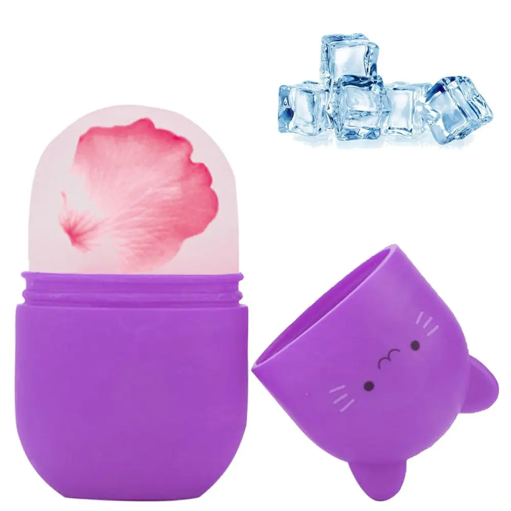 Ice Roller for Face and Eye Reusable Ice Face Roller Puffiness Relief Silicone Ice Mold for Face Beauty Face Skin Care