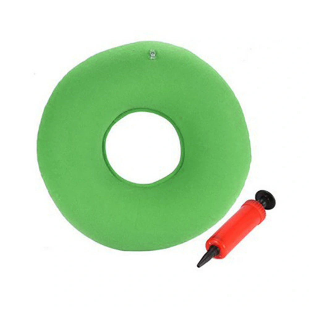 Inflatable Donut Cushion Thicken PVC Round Shape Prevent Bedsore Leakproof Wheelchair Stool Chair CushionGreen