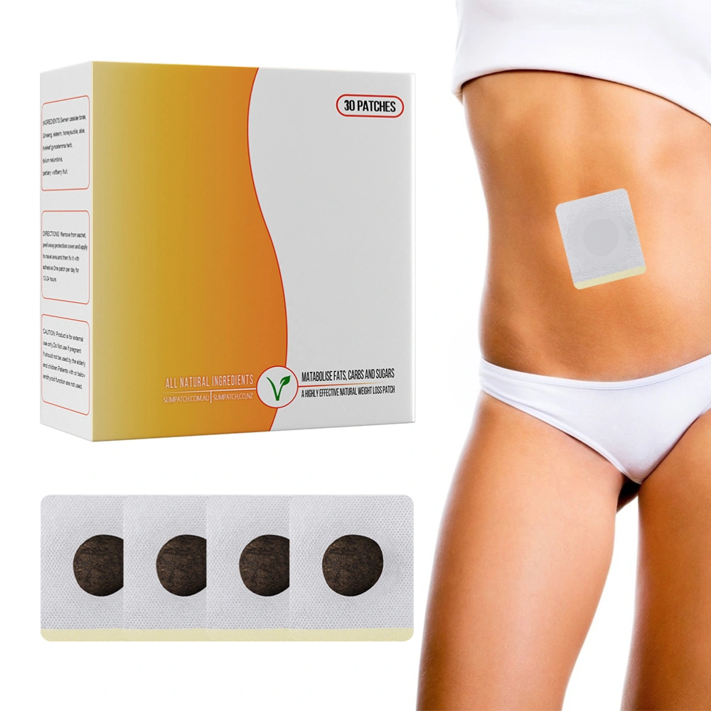 30Pcs Herbal Slimming Patches Weight Loss Patches Firming Fat Burning Sticker for Beer Belly Buckets Waist Abdominal Fat