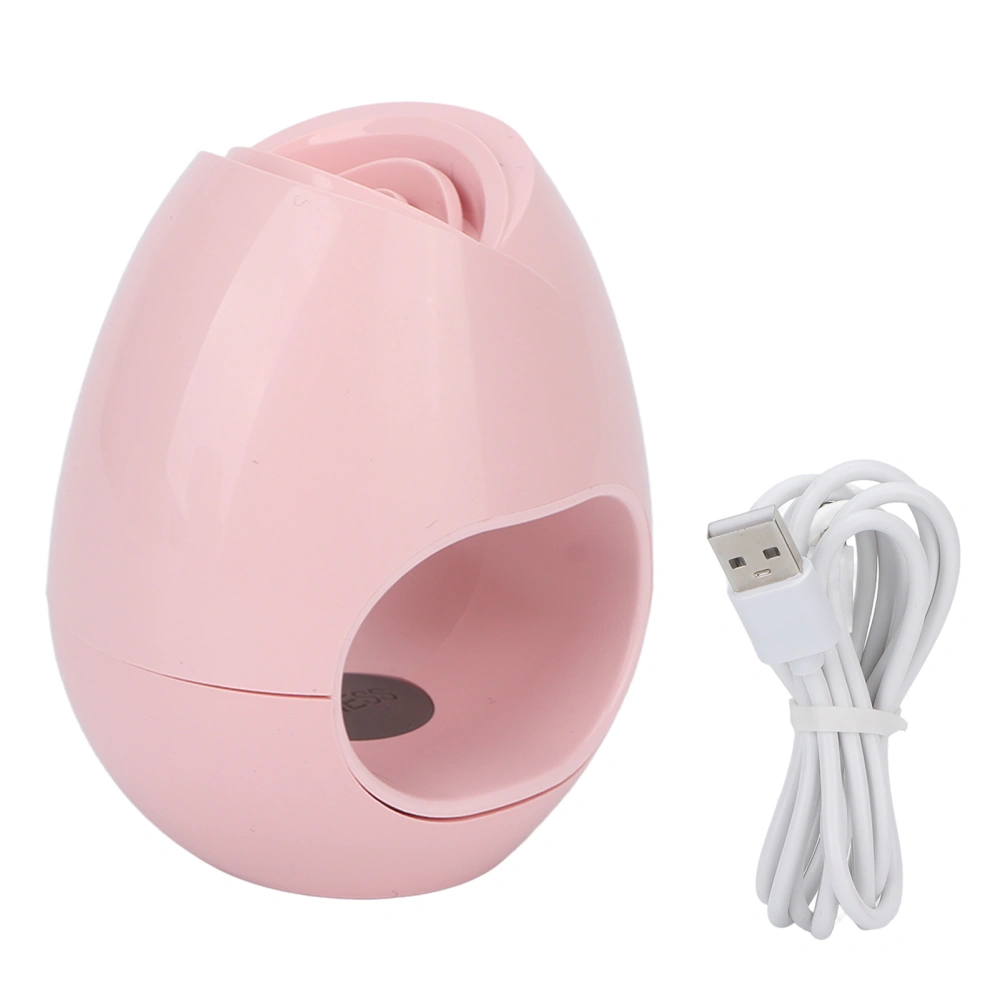 16W Pink Rose Shape UV Gel Nail Lamp USB Mini Nail Phototherapy Lamp LED Quick Drying Gel Baking Lamp Single Finger Button