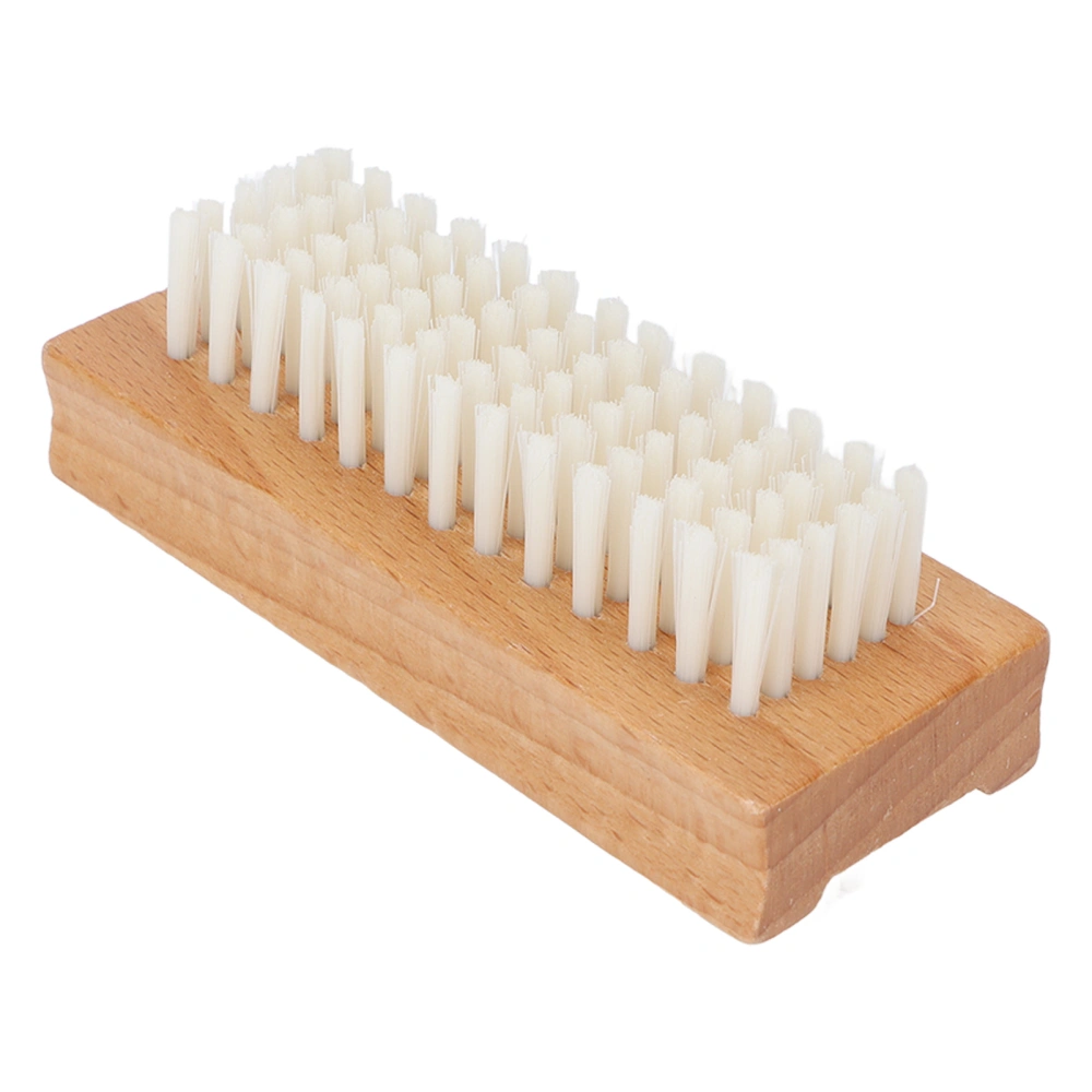 Double Sided Nail Brush Fingernail Toenail Cuticle Brush Wooden Manicure Dust Brush