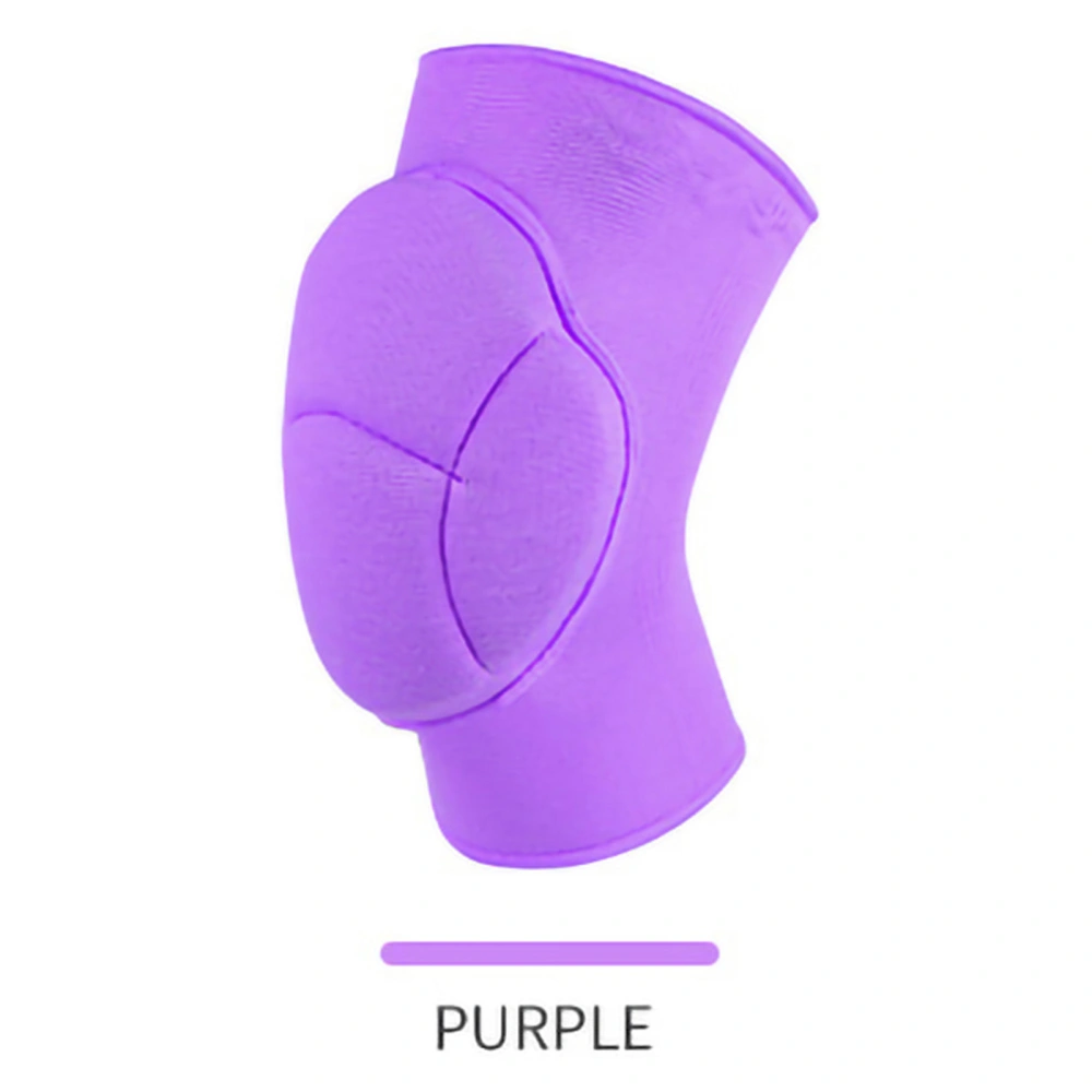 Women Sports Kneepads Nylon Sponge Elastic Soft Protection Knee Support Brace for Dance Cycling WorkoutPurple M(Girth 40‑50cm)