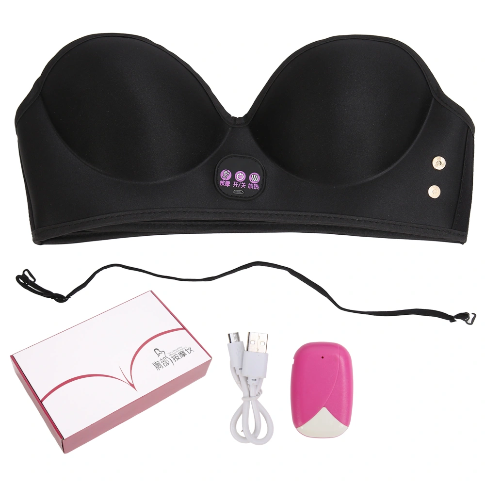 Electric Breast Massage Bra 3 Gears Vibration Massage Hot Compress Heating Breast Bra