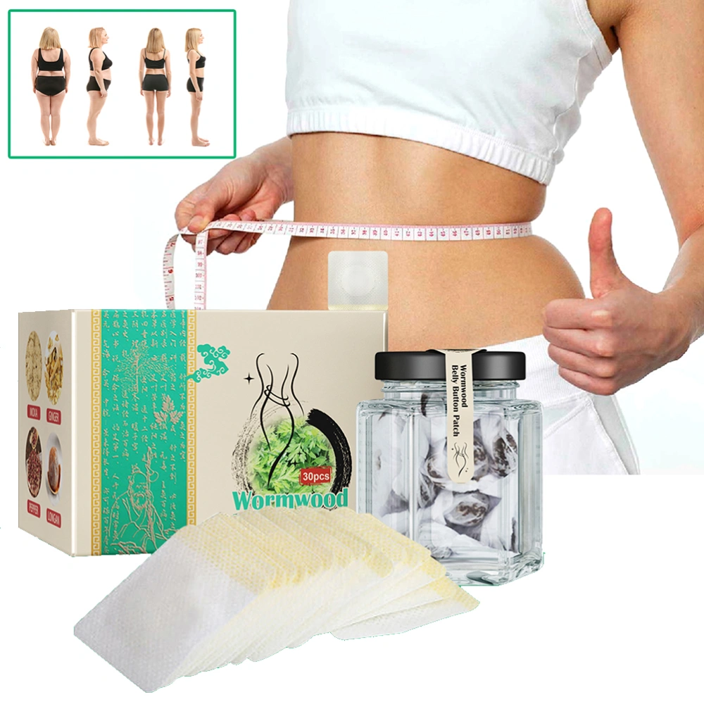 30 Pcs Detox Slimming Belly Pellet Wormwood Navel Sticker Detox Slimming Patch Lose Weight Chinese Herbal Belly Sticker