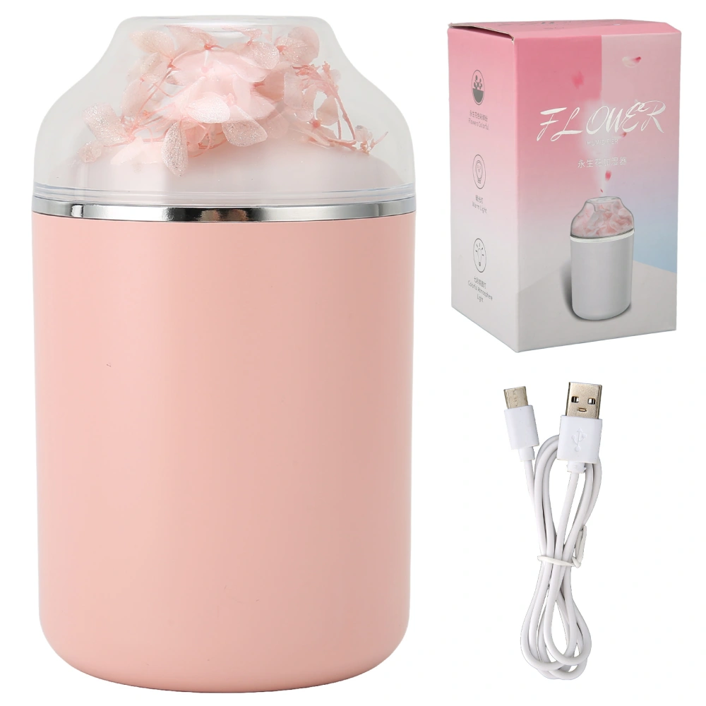 Humidifier Immortal Flower Shape Household Large Fog Volume Silent Essential Oil Diffuser HumidifierSakura Pink