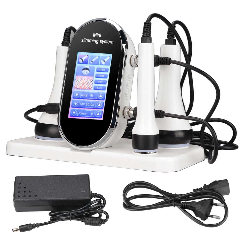 40KHz Cavitation Machine 3 Heads Skin Rejuvenation RF Body Slimming Beauty Instrument 100‑240VEU Plug