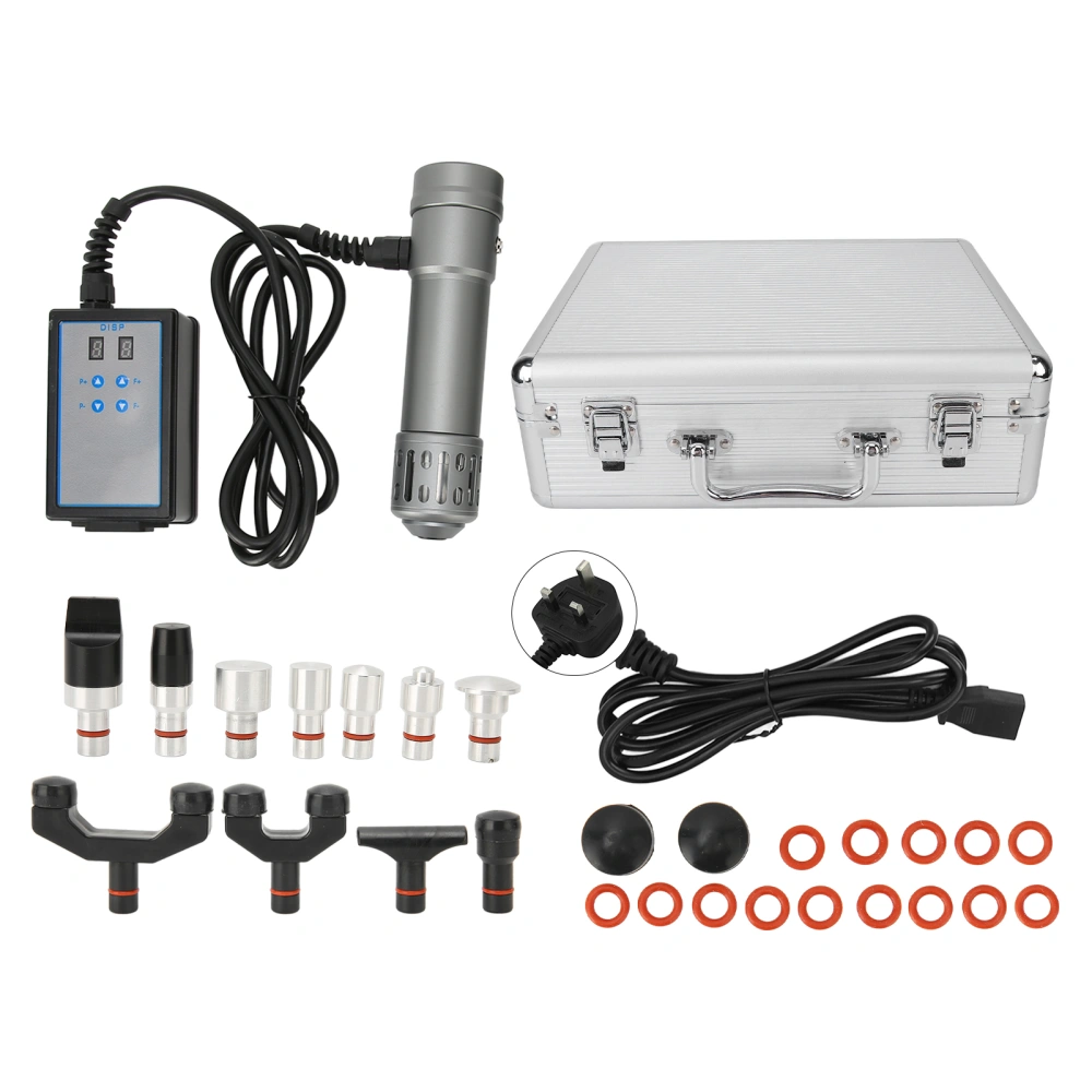 ED Shockwave Therapy Machine Extracorporeal Shock Wave Treatment Massager with Massage Head 100‑240VUK Plug