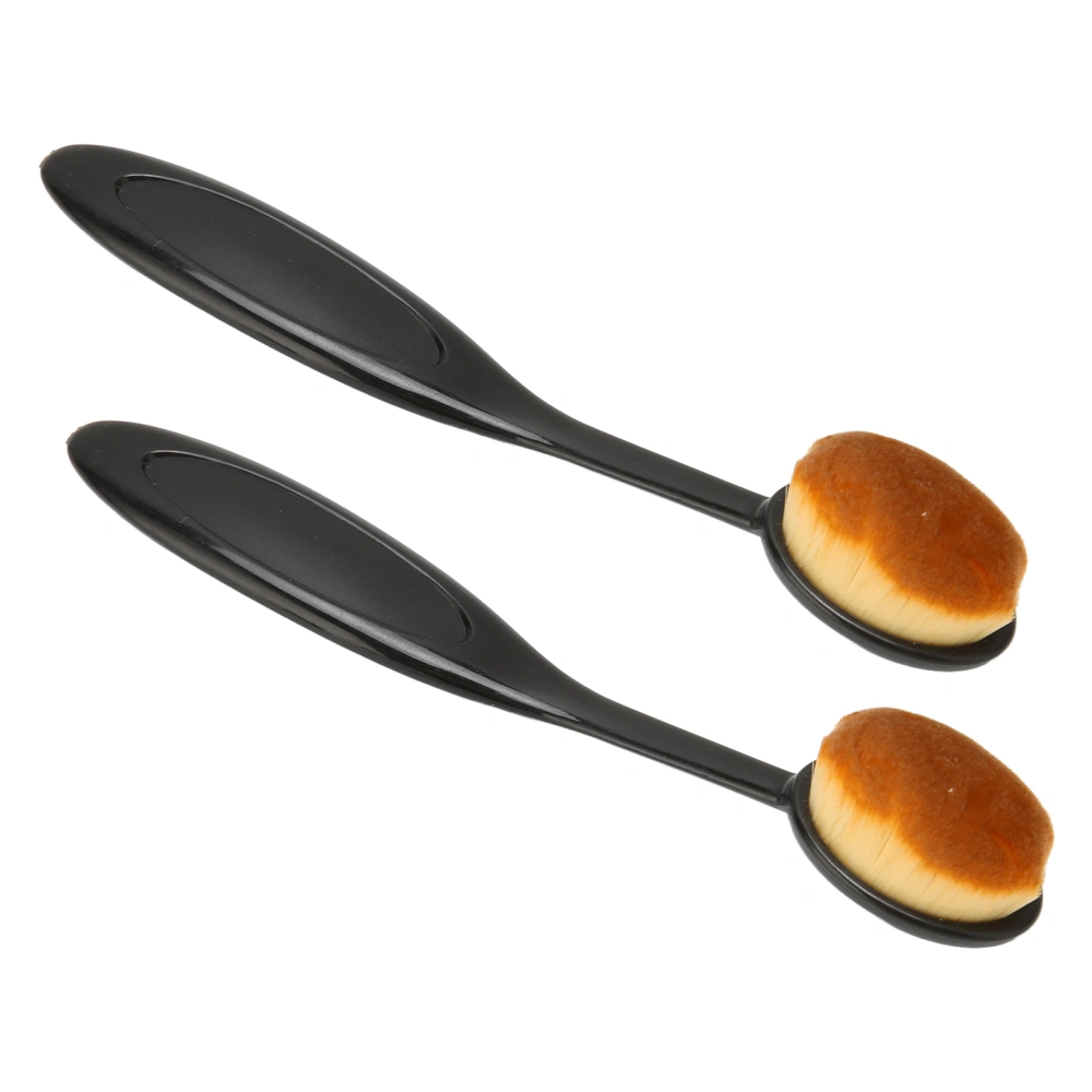 2pcs Foundation Brush Soft Hair Flexible Liquid Foundation BB Cream Makeup Brush Cosmetic Tool