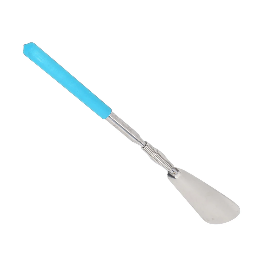 Long Shoe Horn Stainless Steel Retractable 11 to 30in Adjustable Durable Rustproof Portable Long Handled Shoe HornBlue