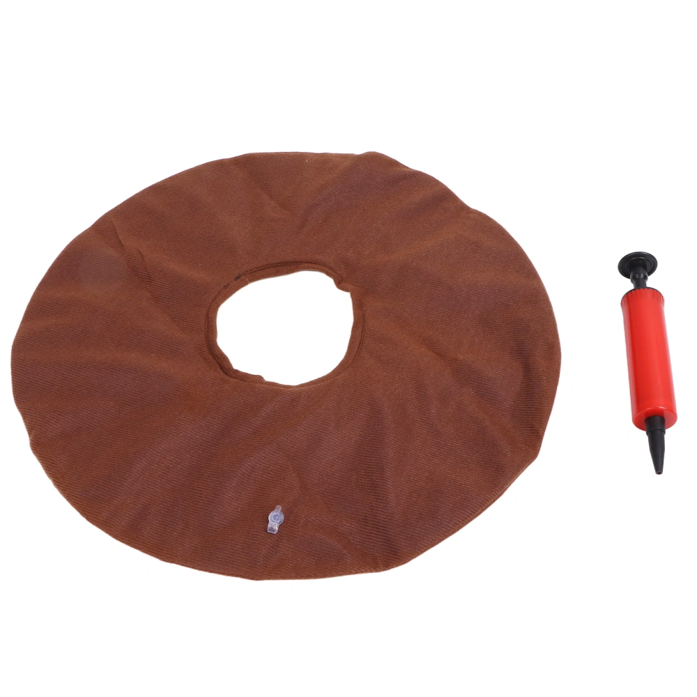 Inflatable Sitting Cushion Round Shape Prevent Bedsore Leakproof Wheelchair Stool Chair CushionCoffee